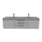 Castello Usa Thames 60-inch Gray Vanity Set with Gray Top and Chrome Handles CB-MC-60G-CHR-20146-GR - alternate 1